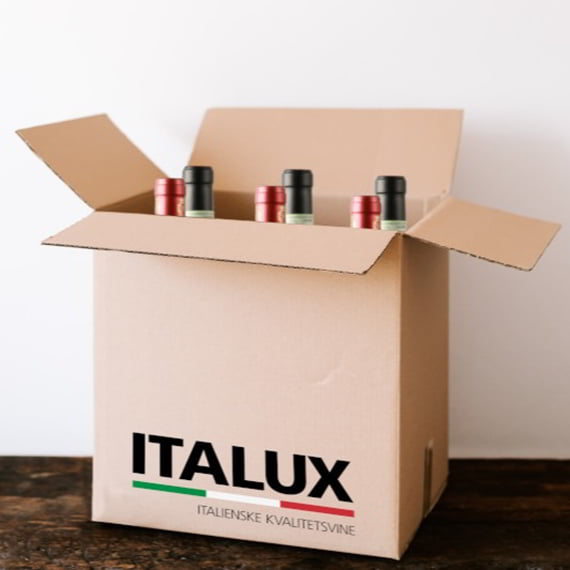 Kasse med 10 gode flasker vin